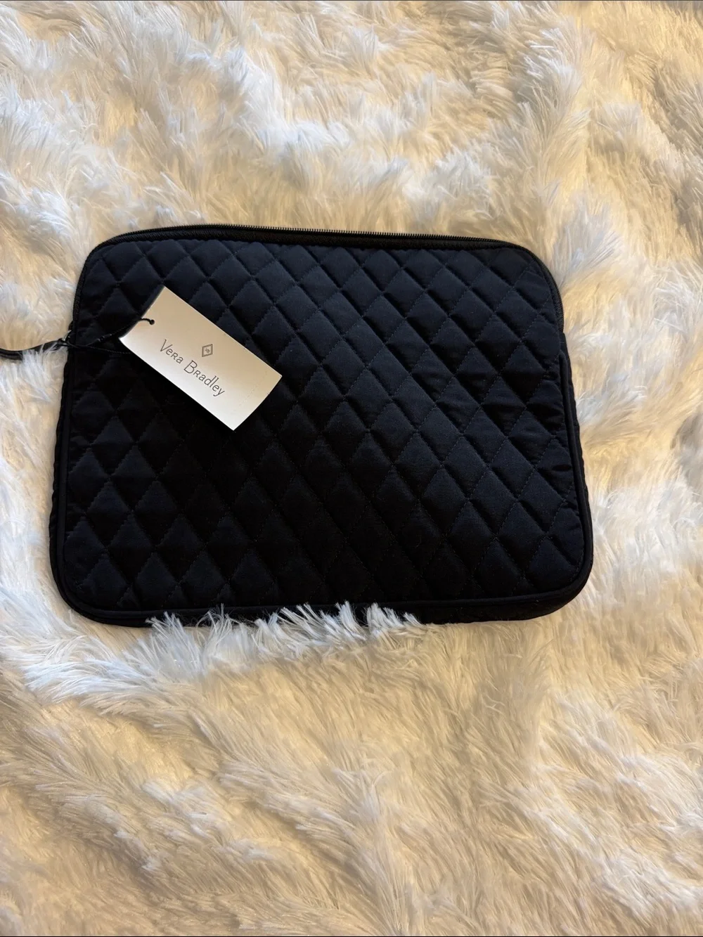 Vera Bradley Black Quilted Sleeve Pouch for tablet